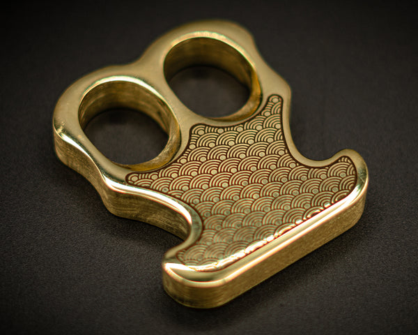 Seigaiha Two Finger Brass Knuckle